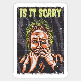 is it scary halloween Sticker